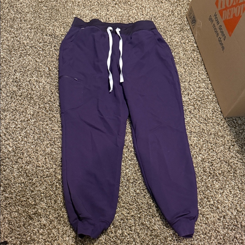 Figs Zamora joggers size large in purple jam color
